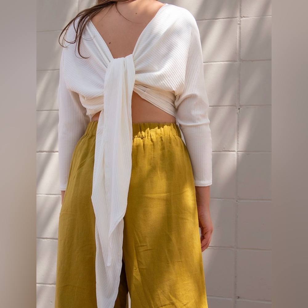 Hackwith Design House White Everything Top Ribbed Size M - Picture 8 of 11